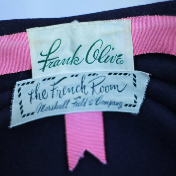 Mid-century modern Frank Olive turban hat - blue beaver fur felt - Picture 4 of 4